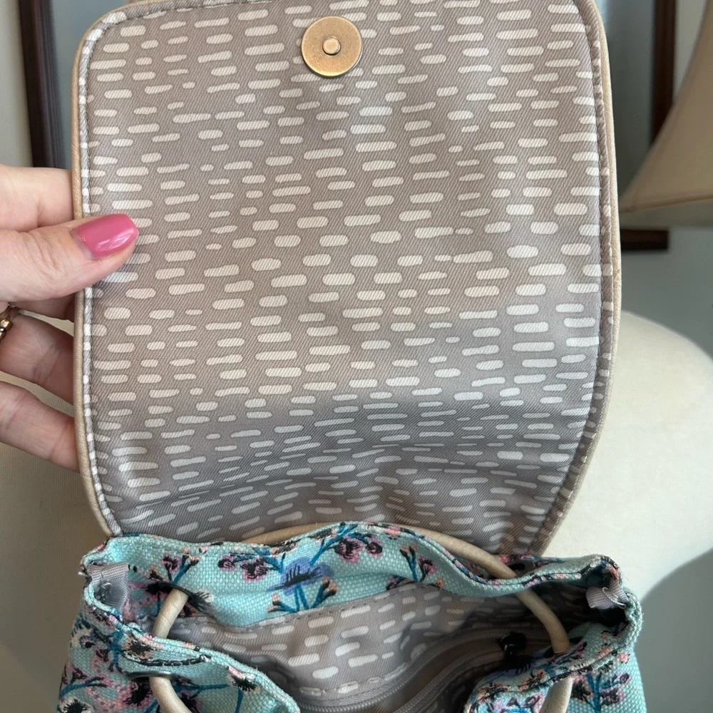 Sakroots Floral Print Light Blue Backpack
